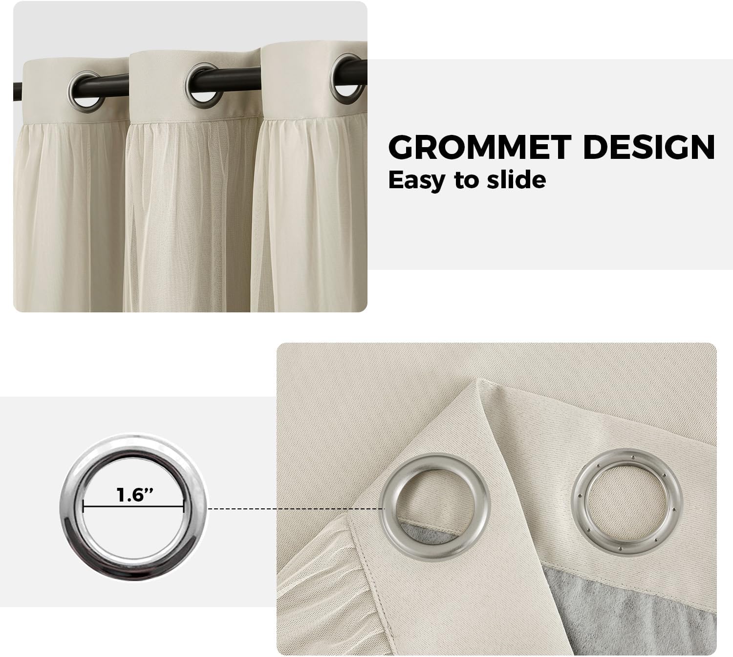 Thumbnail 6 de Swandream blackout curtains 96 inch length