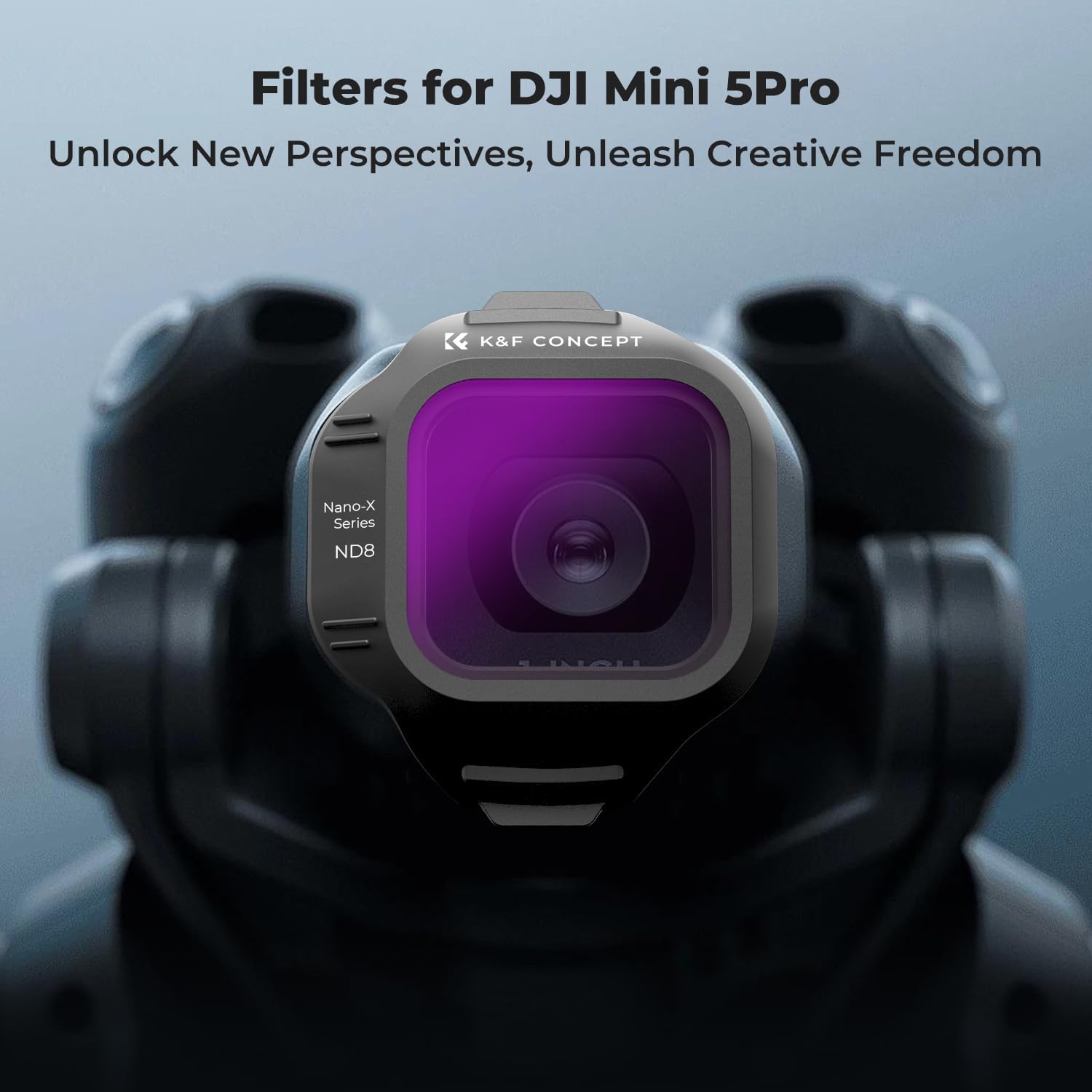 Detalle de K&F CONCEPT Kit de Filtres ND pour DJI Mini 5 Pro – ND8/ND16/ND32/ND64