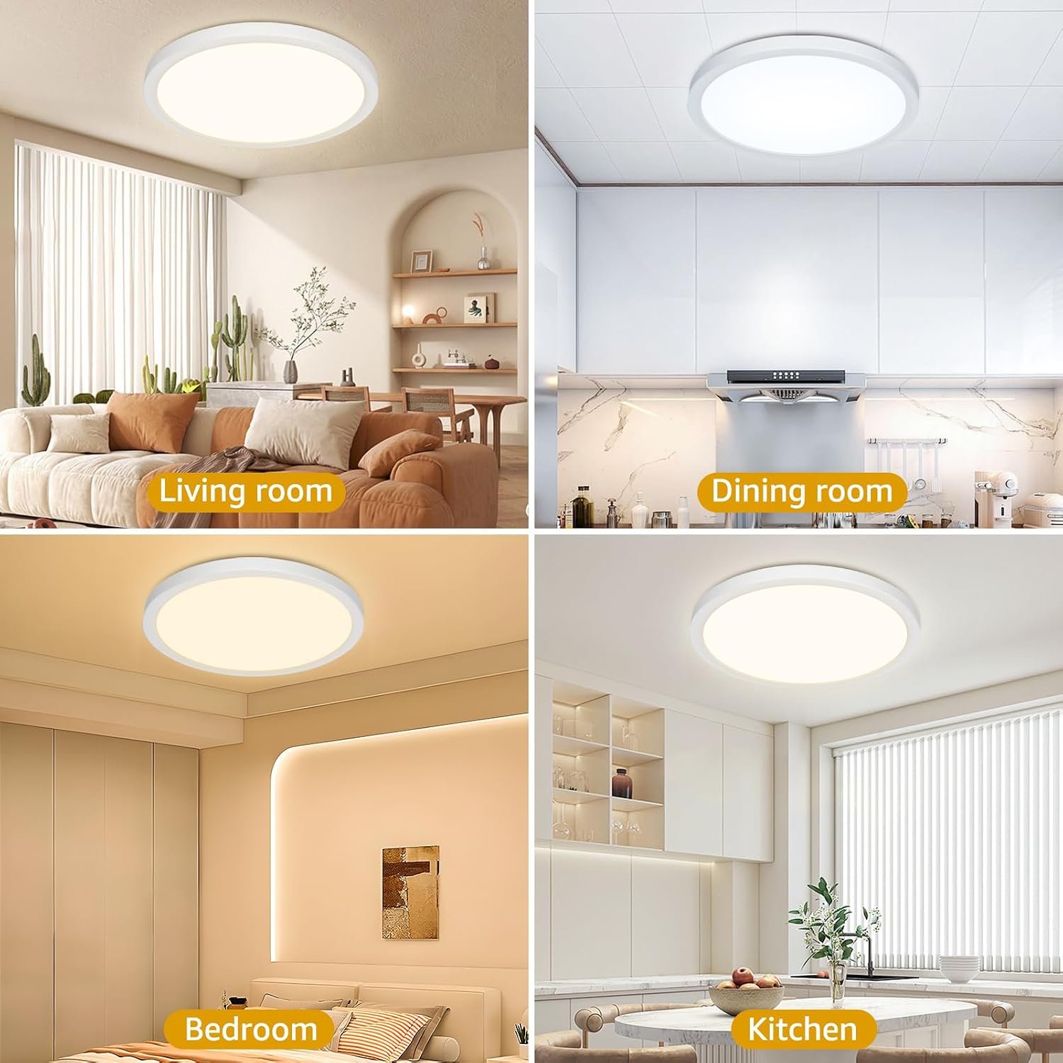 Thumbnail 6 de Plafón LED de Techo GREAT JACOB 24W, Ø29 cm, 3 Temperaturas de Color (3000K/4000K/6500K) – Lámpara Circular Ultra Delgada