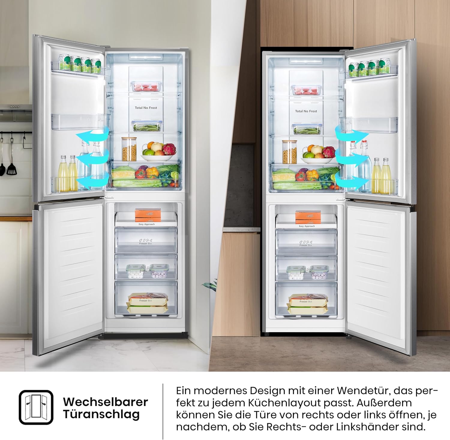 Thumbnail 5 de Hisense RB327N4ADD Kühl-Gefrier-Kombination – Total NoFrost, Wechselbarer Türanschlag, 171 L Kühlteil / 85 L Gefrierteil