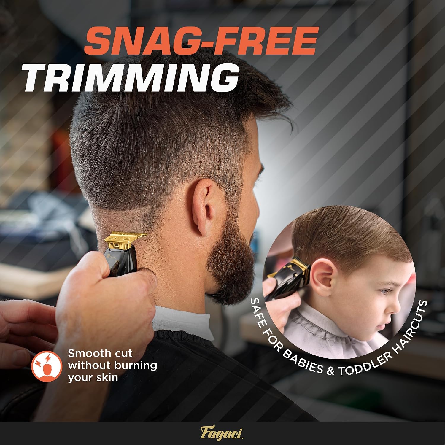 Thumbnail 6 de Fagaci Professional Hair Clippers for Men Set Turbo Power with Precise Cutting