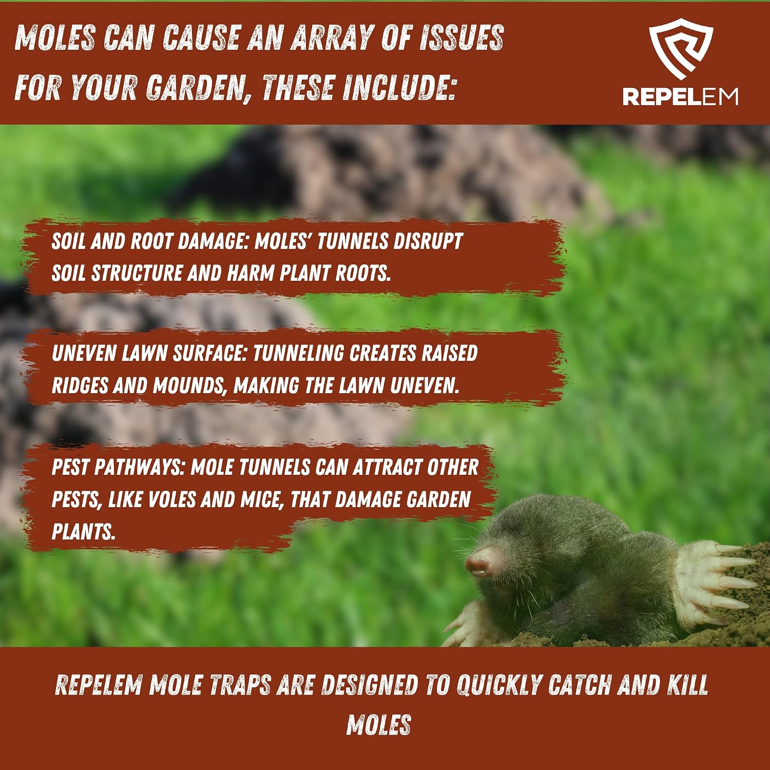 Thumbnail 6 de REPELEM Claw Mole Trap Reusable Mole Traps 🕳