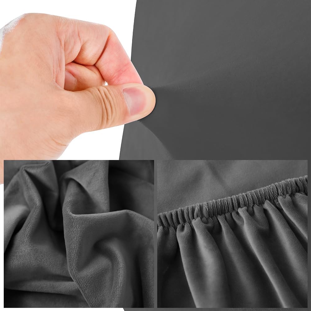 Thumbnail 1 de Caijin Copertura per Testiera – Fodera in velluto elasticizzato 200–220 cm, grigio