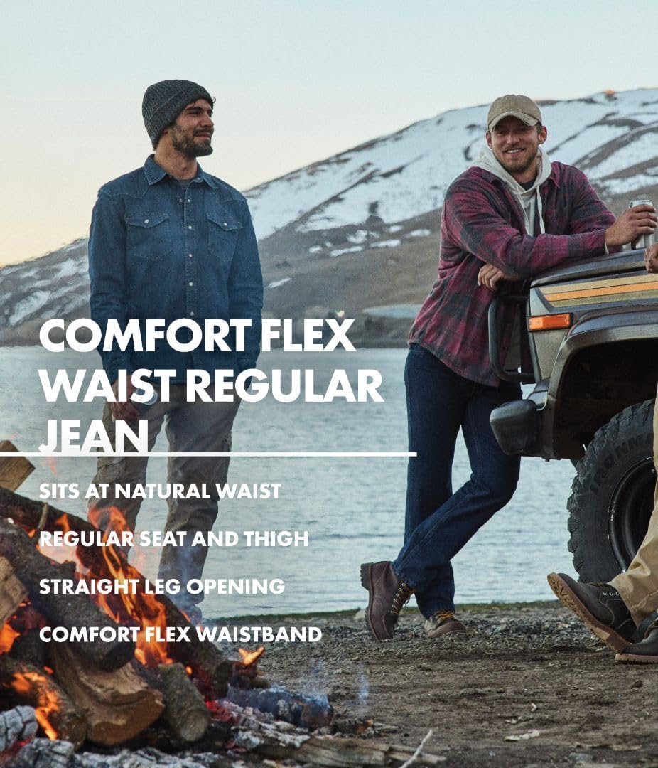 Detalle 2 de Wrangler Authentics Jeanshose für Herren mit elastischem Bund – reguläre Passform