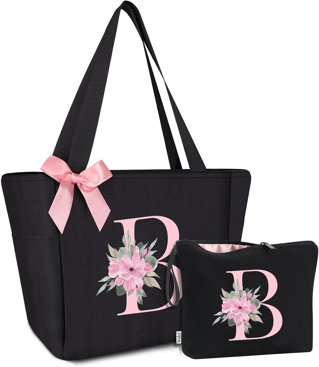 Detalle de Vavabox tote personalizzata con iniziali A-Z 46 x 17 x 30 cm