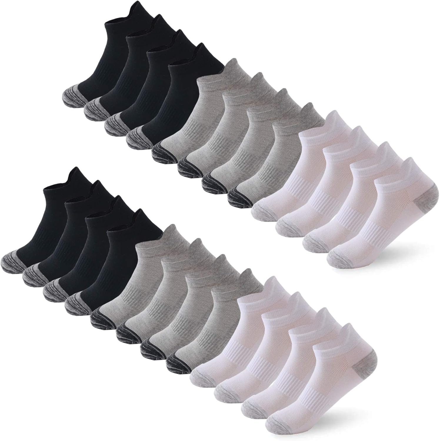 Detalle de Trainer Socks for Men and Women: Cotton Sports Socks with Non-slip Ankle Support