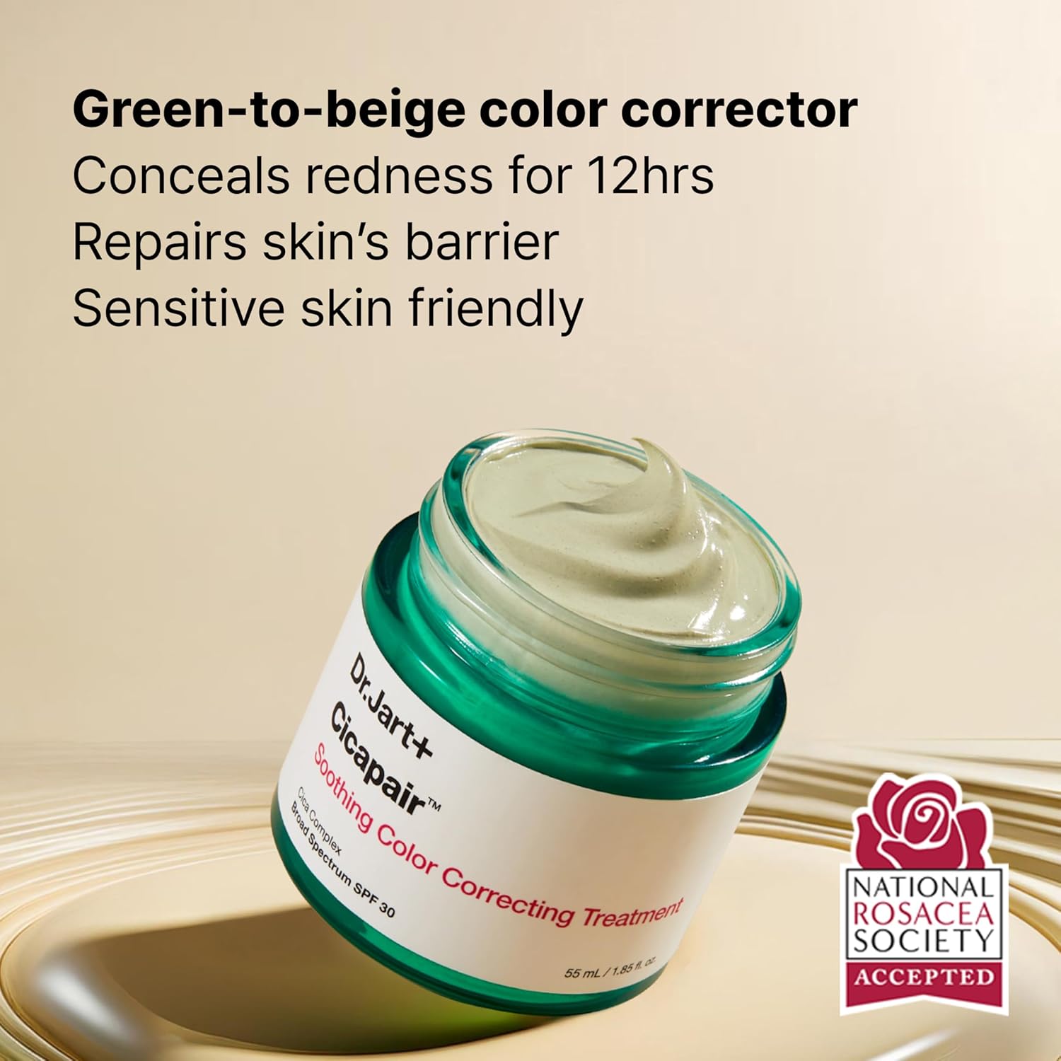 Thumbnail 2 de Dr.Jart+ Cicapair Soothing Colour Correcting Treatment SPF 30 (Centella Asiatica) – CC Cream for Rosacea