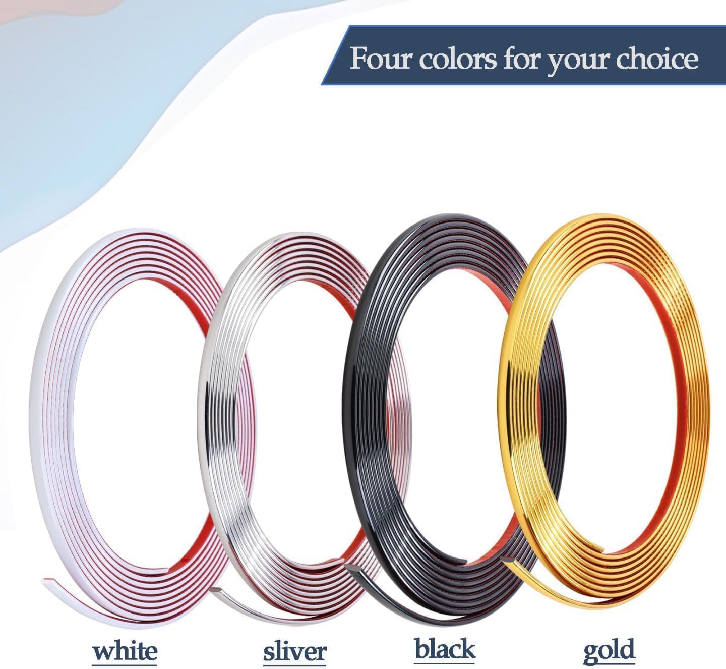 Detalle 2 de White Flexible Moulding Trim 10M 8mm