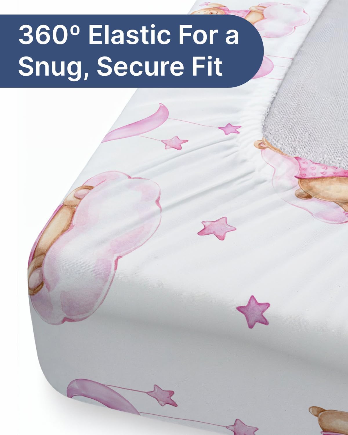 Thumbnail 2 de CGK Unlimited Dream Bear Changing Pad Covers, 2-Pack, 32 x 16-Inch Microfiber