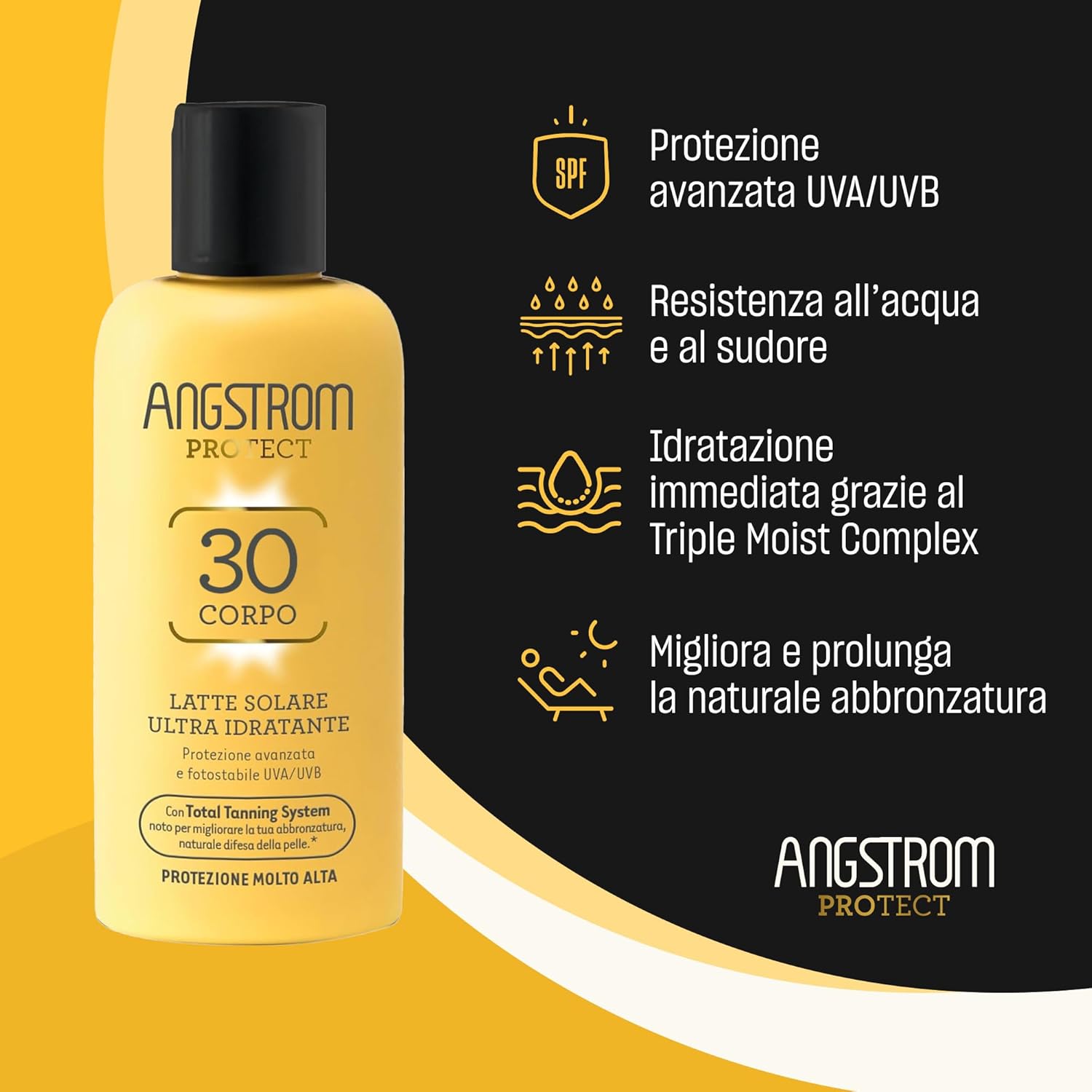 Detalle de ANGSTROM Protect Latte Solare Corpo SPF 30: latte solare idratante per pelli sensibili, 200 ml