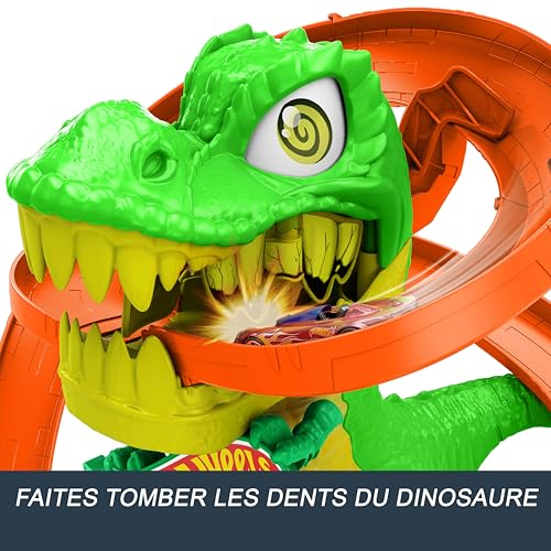 Detalle de Hot Wheels City T-Rex Blaze Battle et Voiture Miniature 1:64