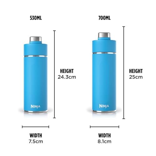 Thumbnail 4 de Ninja Thirsti Water Bottle and Flask 700 ML – Tropical Blue (DW2401EUUKSB)