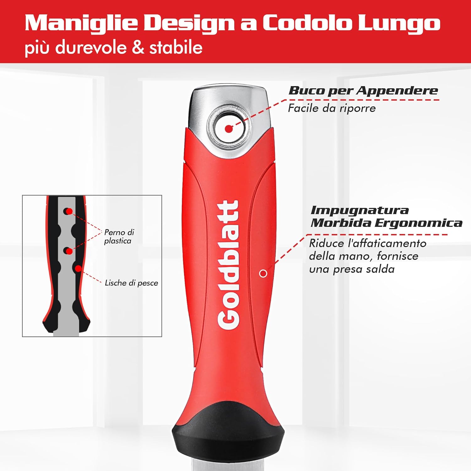 Thumbnail 4 de Goldblatt Coltello per Isolamento: lama inox 20 cm, doppio lato, con custodia in nylon
