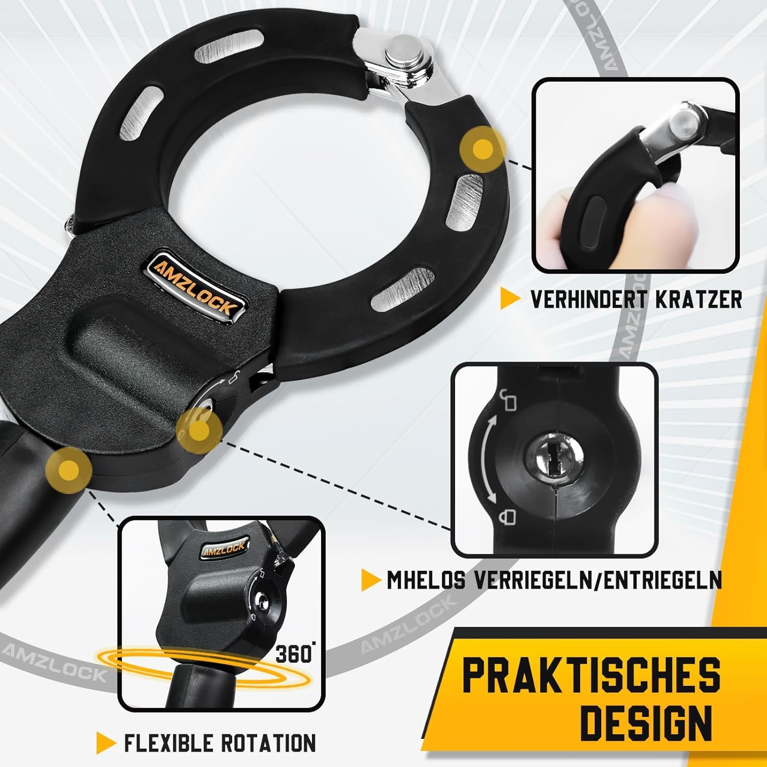 Thumbnail 5 de AMZLOCK E Scooter Schloss 8 mm Kette