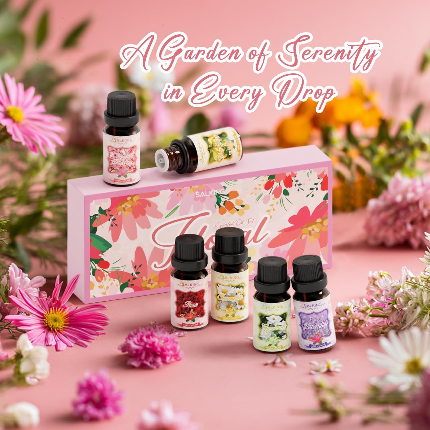 Thumbnail 6 de SALKING Floral Essential Oils Gift Set (Lavender, Rose, Cherry Blossom, Ylang Ylang, Gardenia, Chamomile)