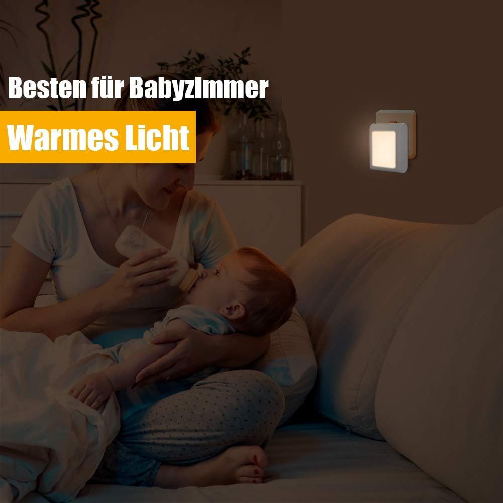 Detalle 2 de emotionlite Nachtlicht Steckdose mit Dämmerungssensor, 2 Stück, 2 Helligkeitsstufen