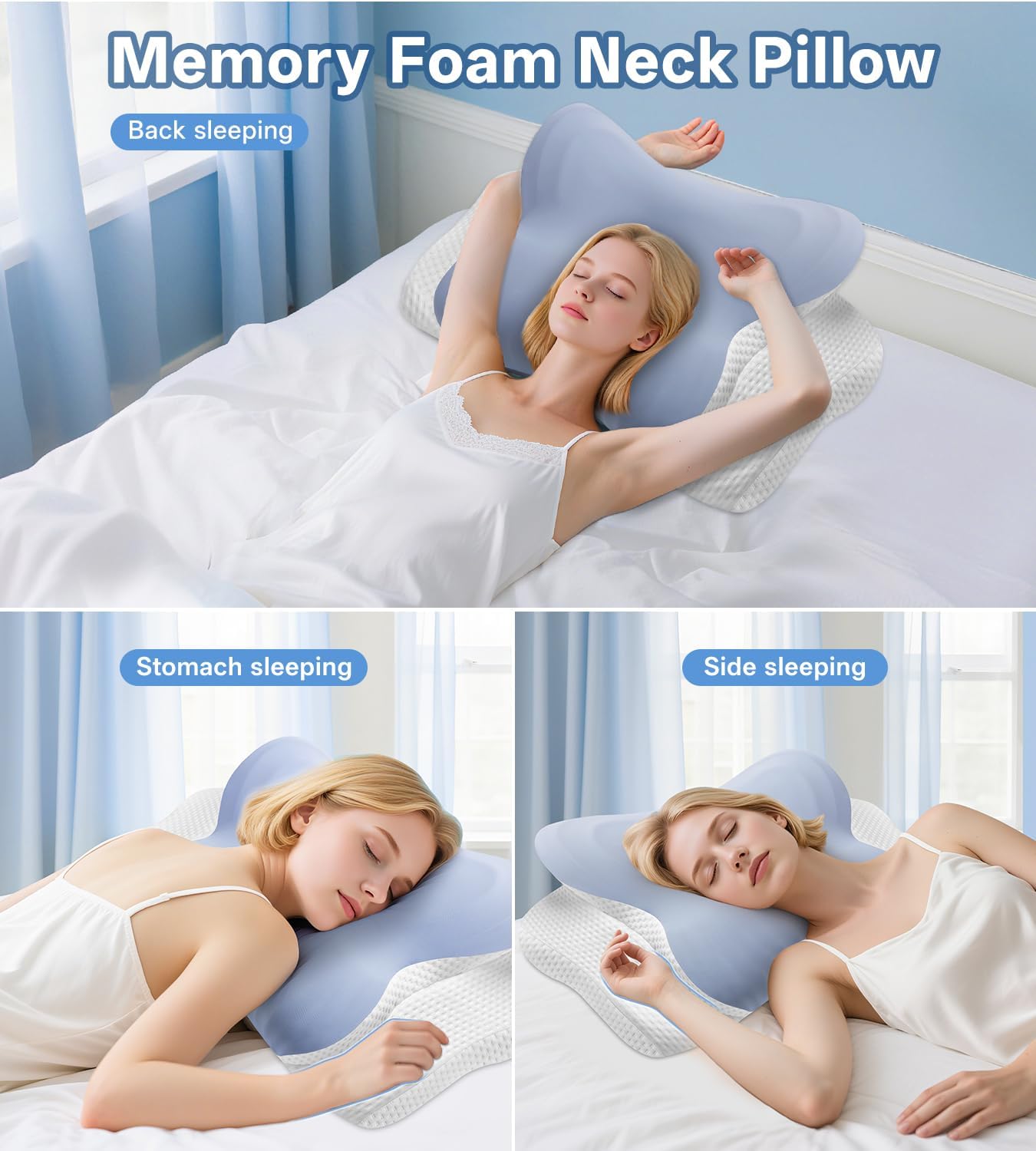 Detalle de MISSCOZY Ergonomic pillow for neck support
