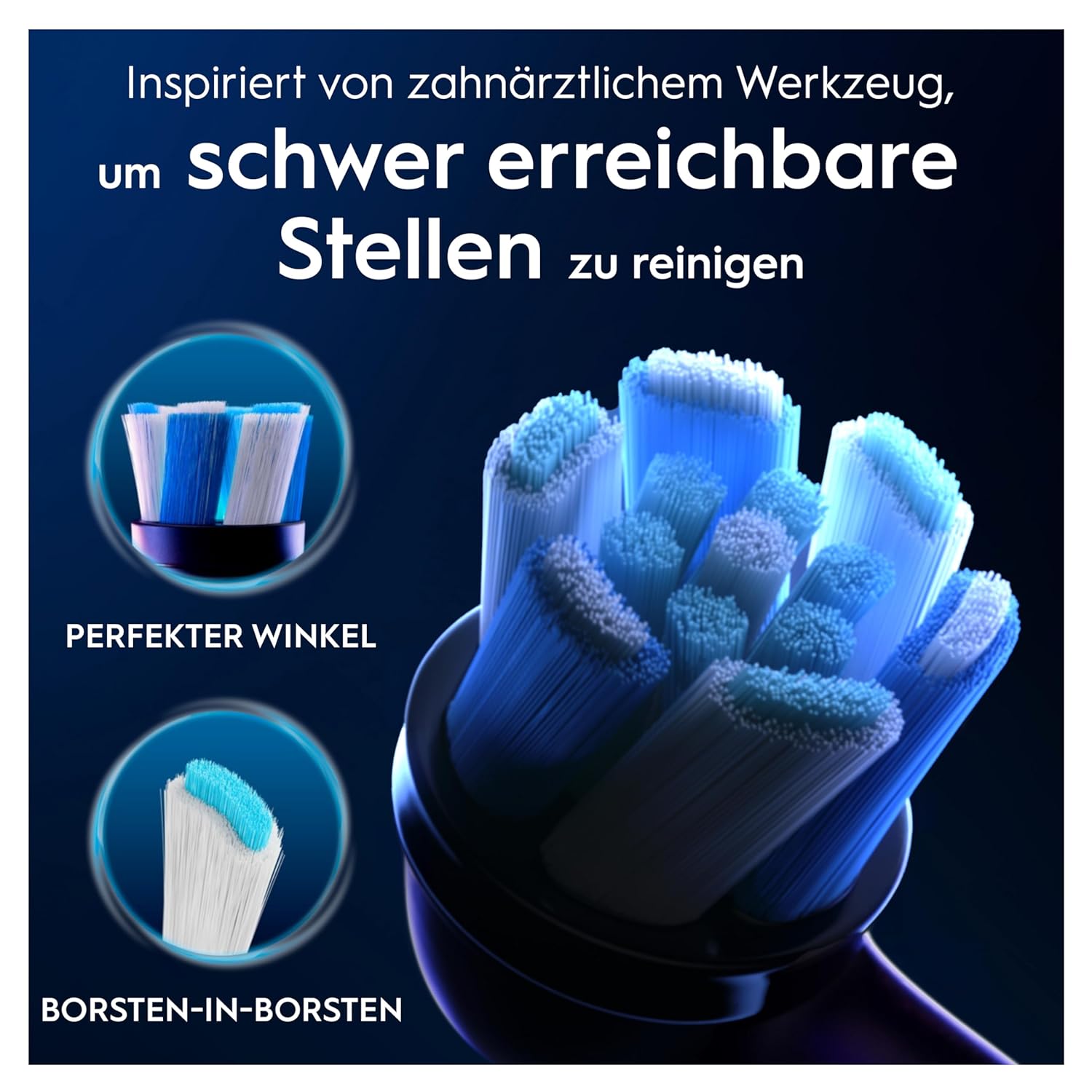 Detalle 2 de Oral-B iO Ultimative Reinigung Aufsteckbürsten – ORIGINAL Zahnbürstenaufsatz, Weiß, 10er Pack