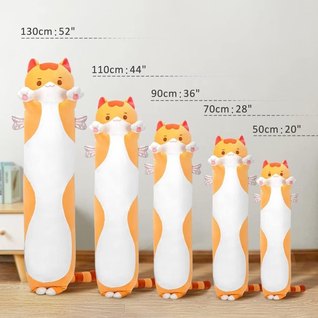 Detalle de Mewaii 130 cm — Peluche Coussin Long Oreiller Chat Kawaii pour Enfant