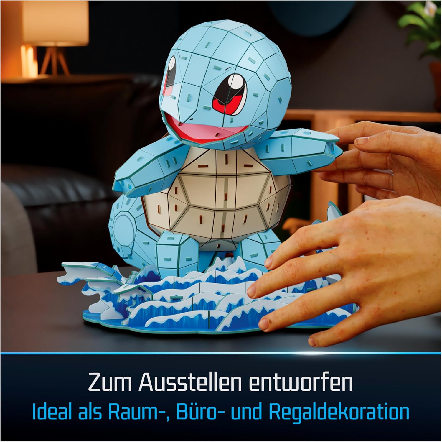 Detalle de 4D Build Pokémon Schiggy 3D-Modellbausatz mit 180 Teilen, ab 12 Jahren