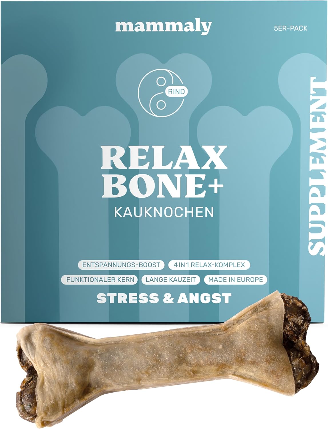 Detalle de mammaly Relax Bone+ Entspannungs-Kauknochen 12cm