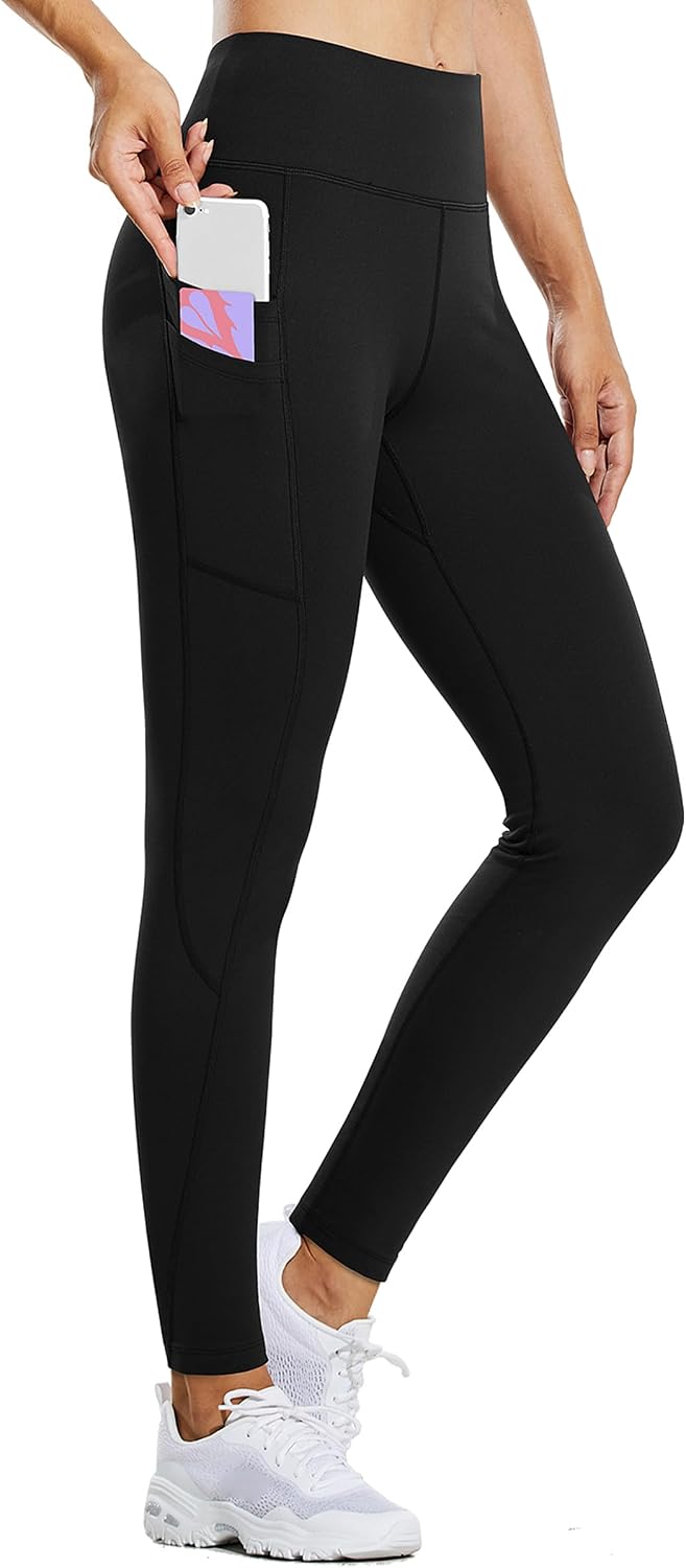 Detalle de baleaf Fleece Lined Leggings high-waisted with pockets 🏃♀