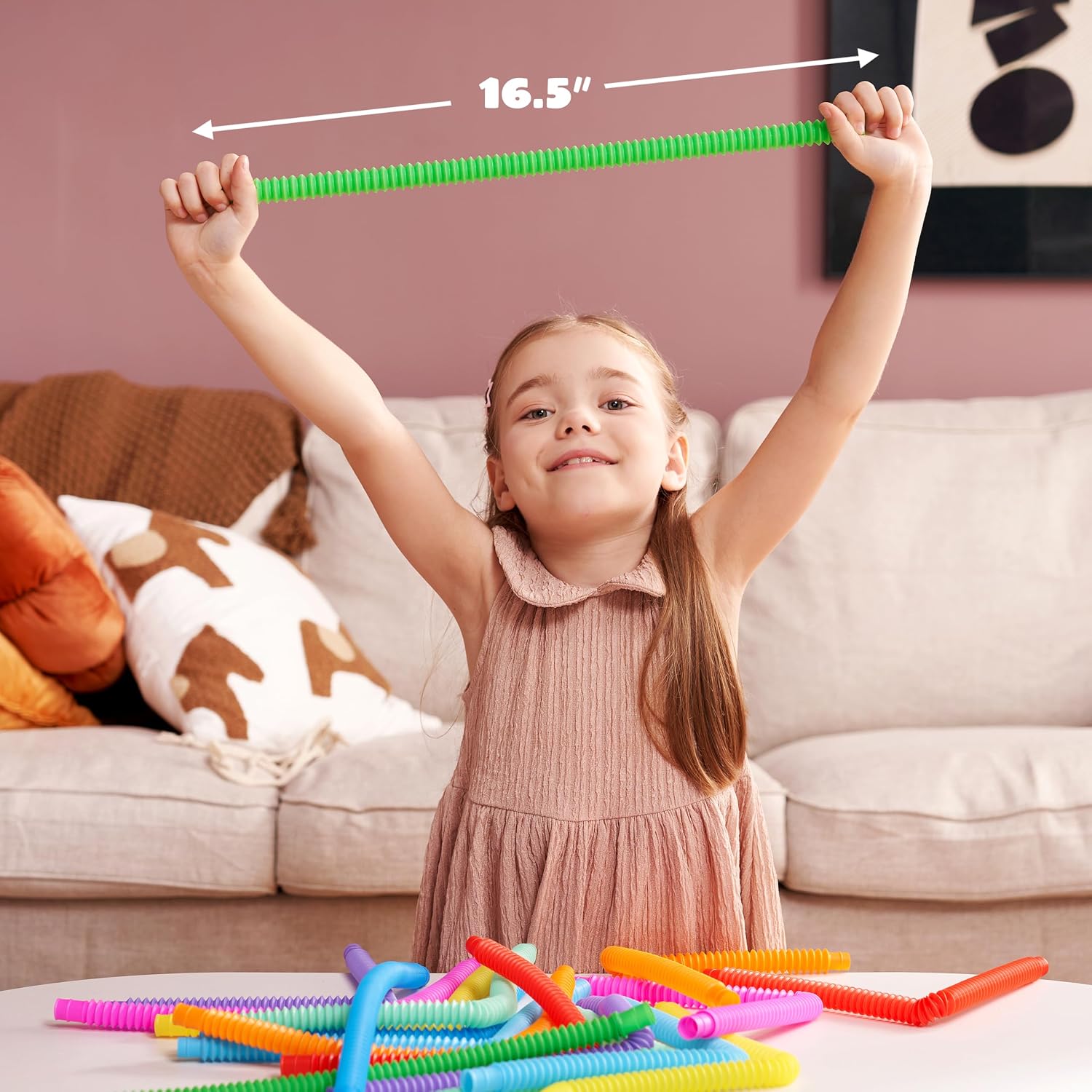 Thumbnail 3 de JOYIN 18-Pack Pop Tubes Sensory Fidget Toys, Small, 9 Colors