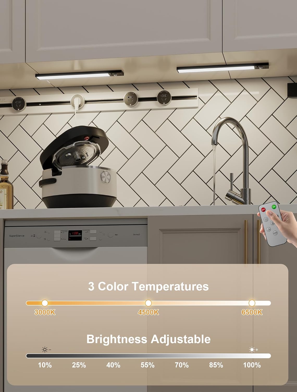 Thumbnail 2 de Tnight Unterbauleuchte Küche LED Akku 2er Set