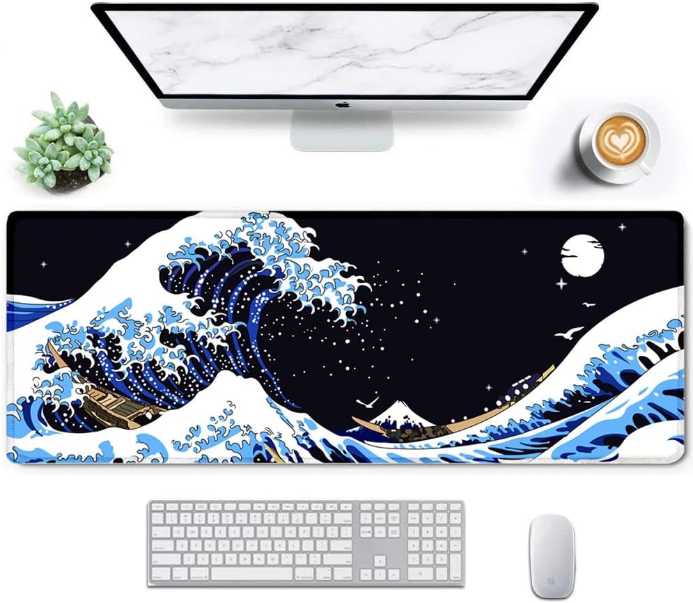 Detalle 2 de Gaming Mauspad XXL – 800 × 300 × 3 mm mit genähtem Rand, wasserdicht und rutschfest