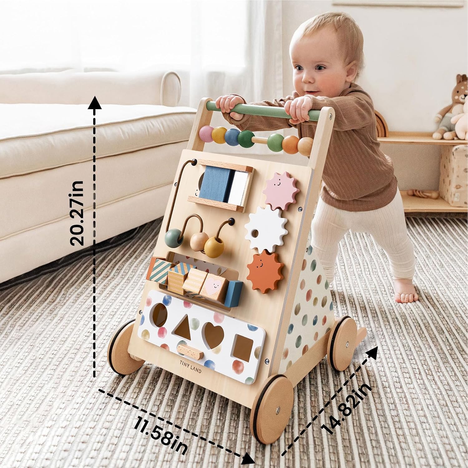 Detalle 2 de Tiny Land Wooden Baby Walker 🚼