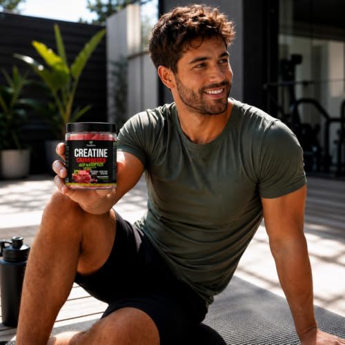 Detalle de Foodelis Creatina gominolas | Creatina Monohidratada en Gominolas, 3 g por dosis (2 gummies) – Sandía Ácida