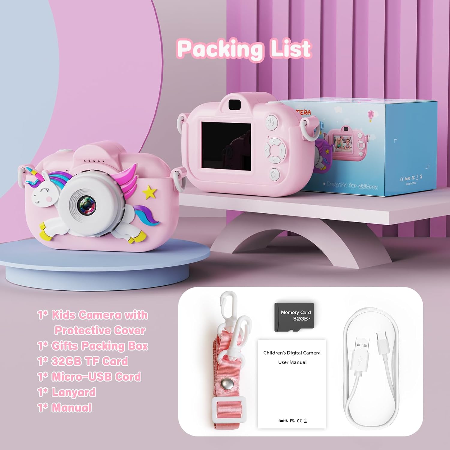 Thumbnail 6 de Kids Digital Camera with 32GB TF Card