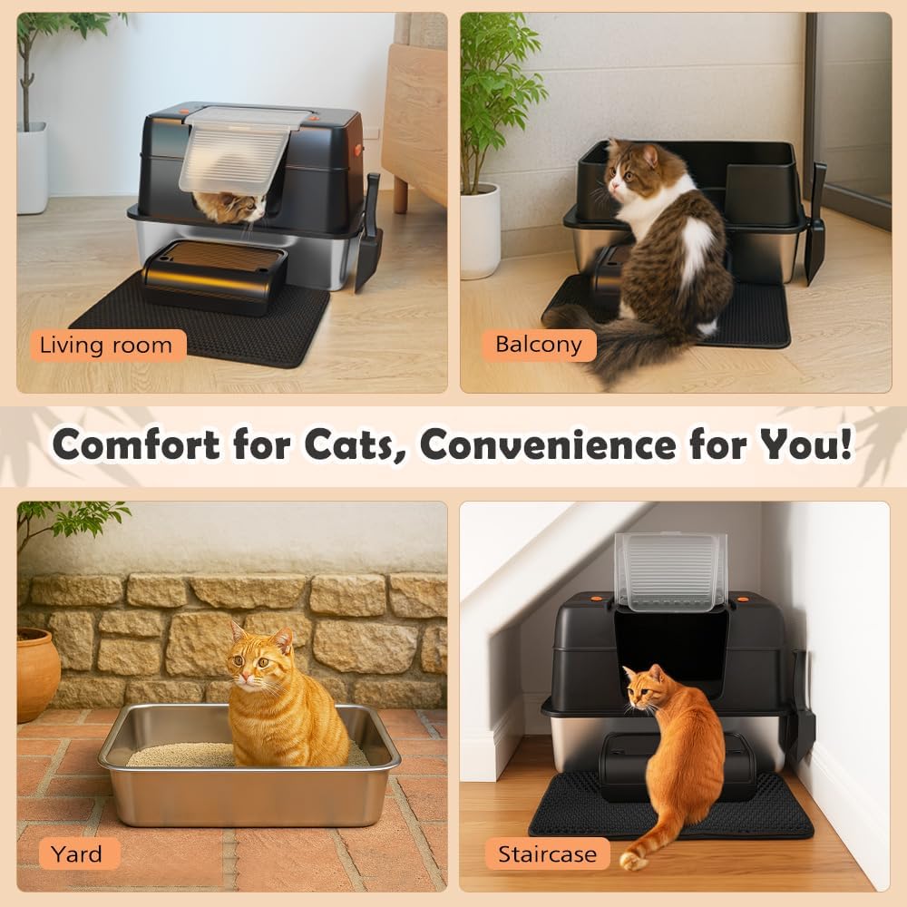 Thumbnail 5 de Vivifying Katzenklo Edelstahl XL 60 x 40 cm