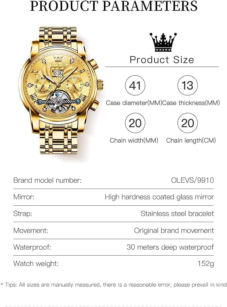 Detalle 2 de OUPINKE Herrenautomatik Skelett-Tourbillon Armbanduhr mit Diamanten, wasserdicht bis 30 m und Leuchtzeigern