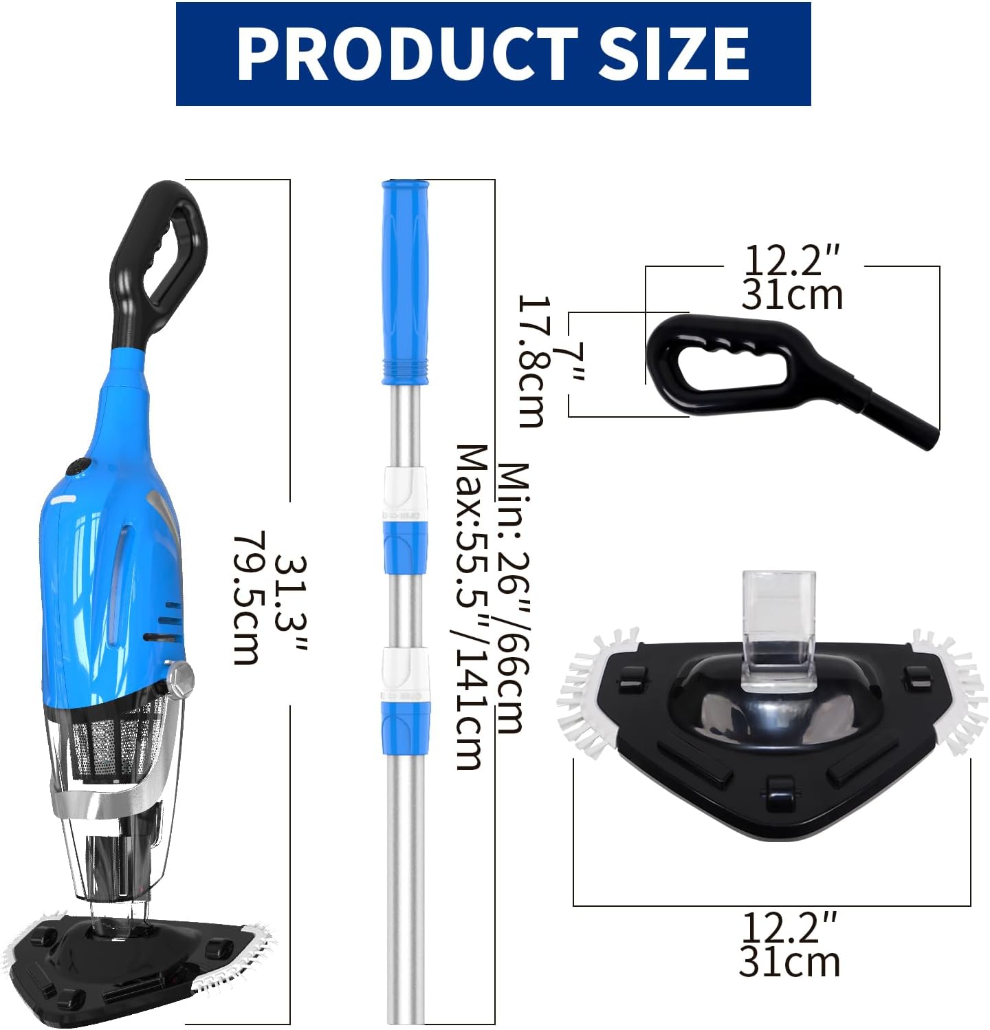Thumbnail 1 de PoolyPoly Pool Hoover Rechargeable: Cordless Electric Pool Vacuum for Spas, Hot Tubs and Pools