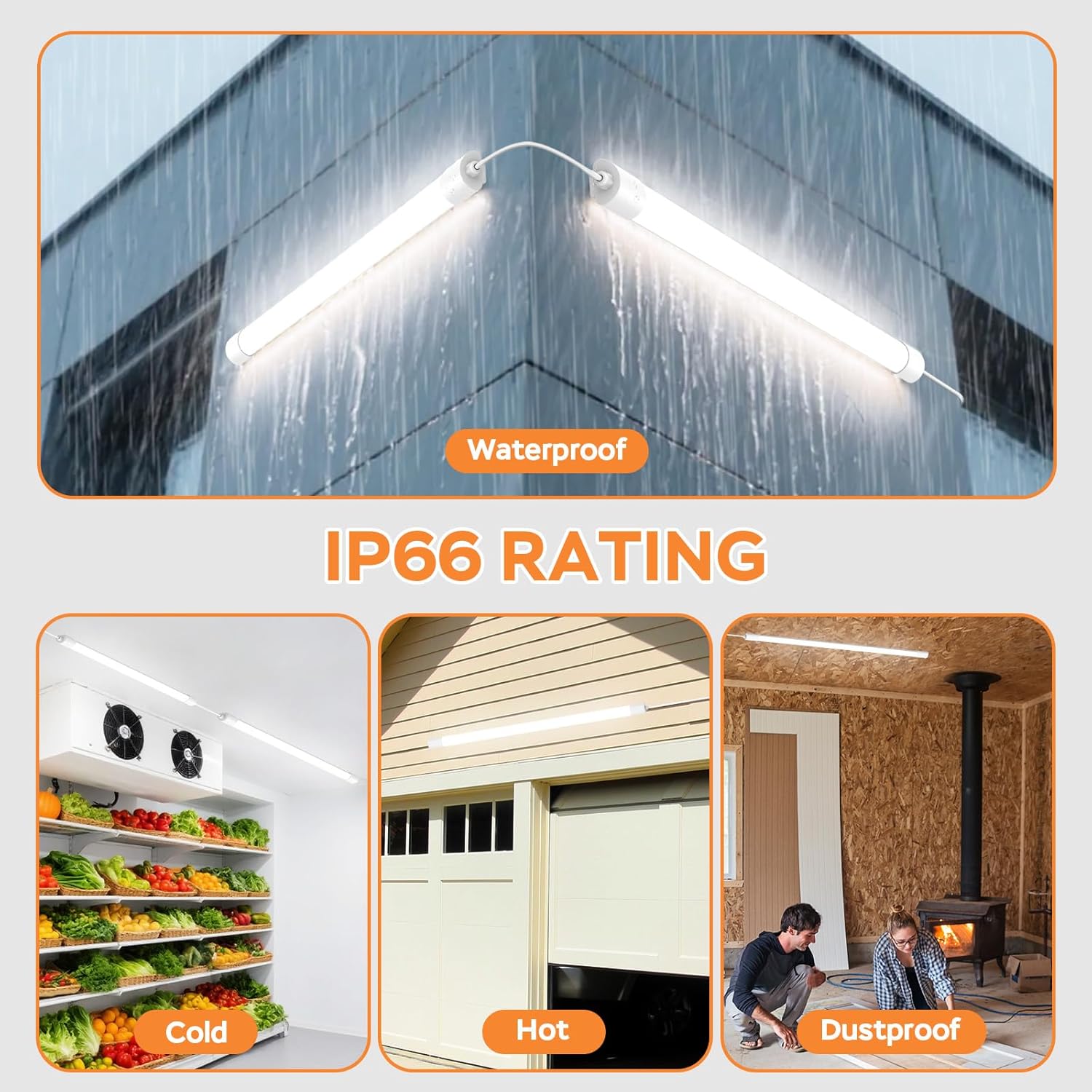 Thumbnail 3 de Amdelne LED Feuchtraumleuchte 120 cm (36 W, 3.600 lm) IP65 kaltweiß 4.000 K