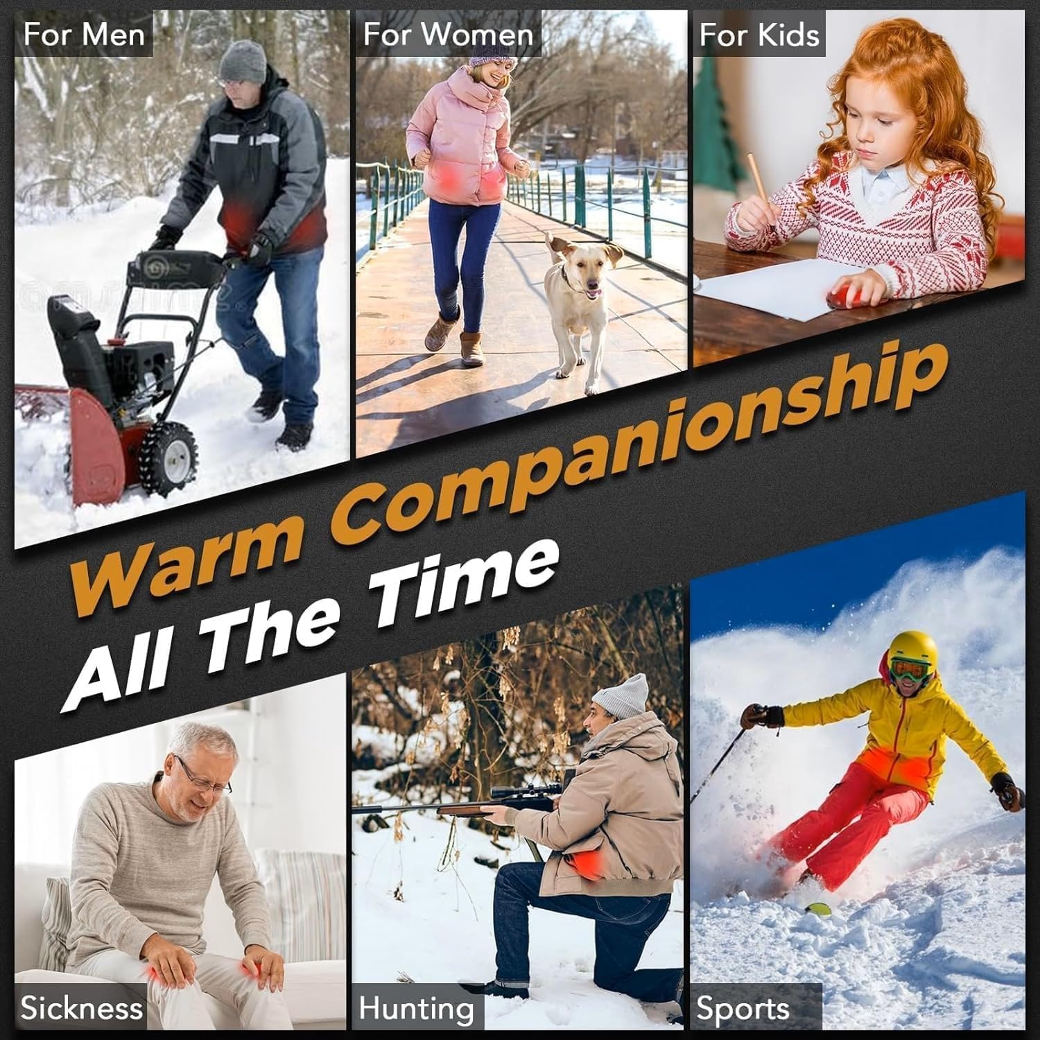 Detalle 2 de Lerat A23 Rechargeable Hand Warmers, Aluminum 2-Pack with Three Heat Settings