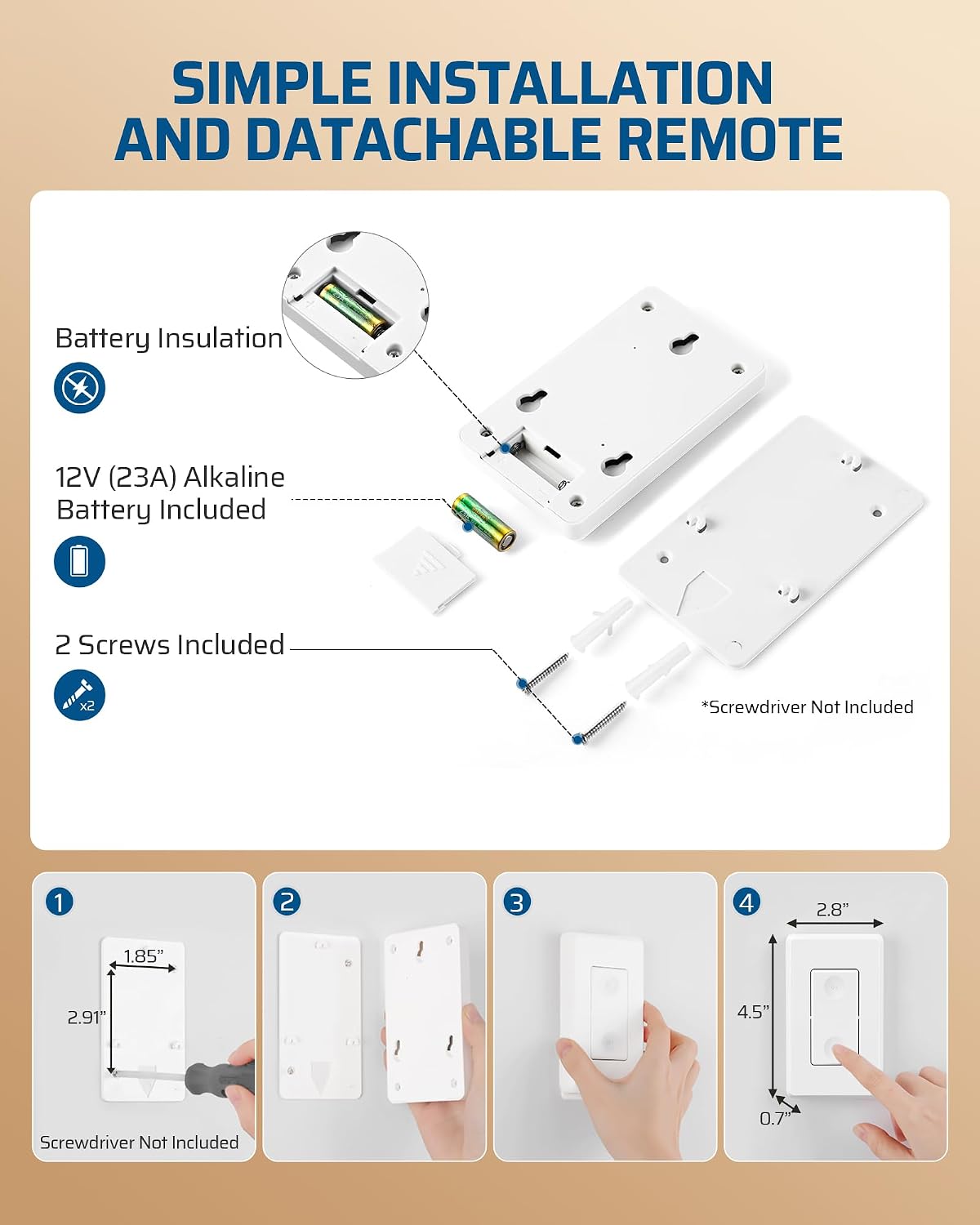 Thumbnail 6 de DEWENWILS SHRLS11C Remote Control Outlet Switch, 100 ft Range, ETL Listed