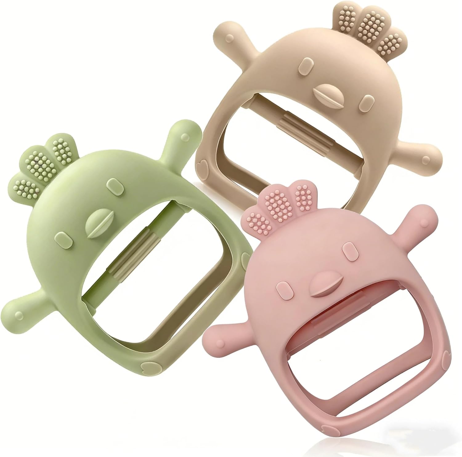 Detalle de TKLake Baby Teething Mittens: Soft Silicone Teething Gloves for 0-6 Months