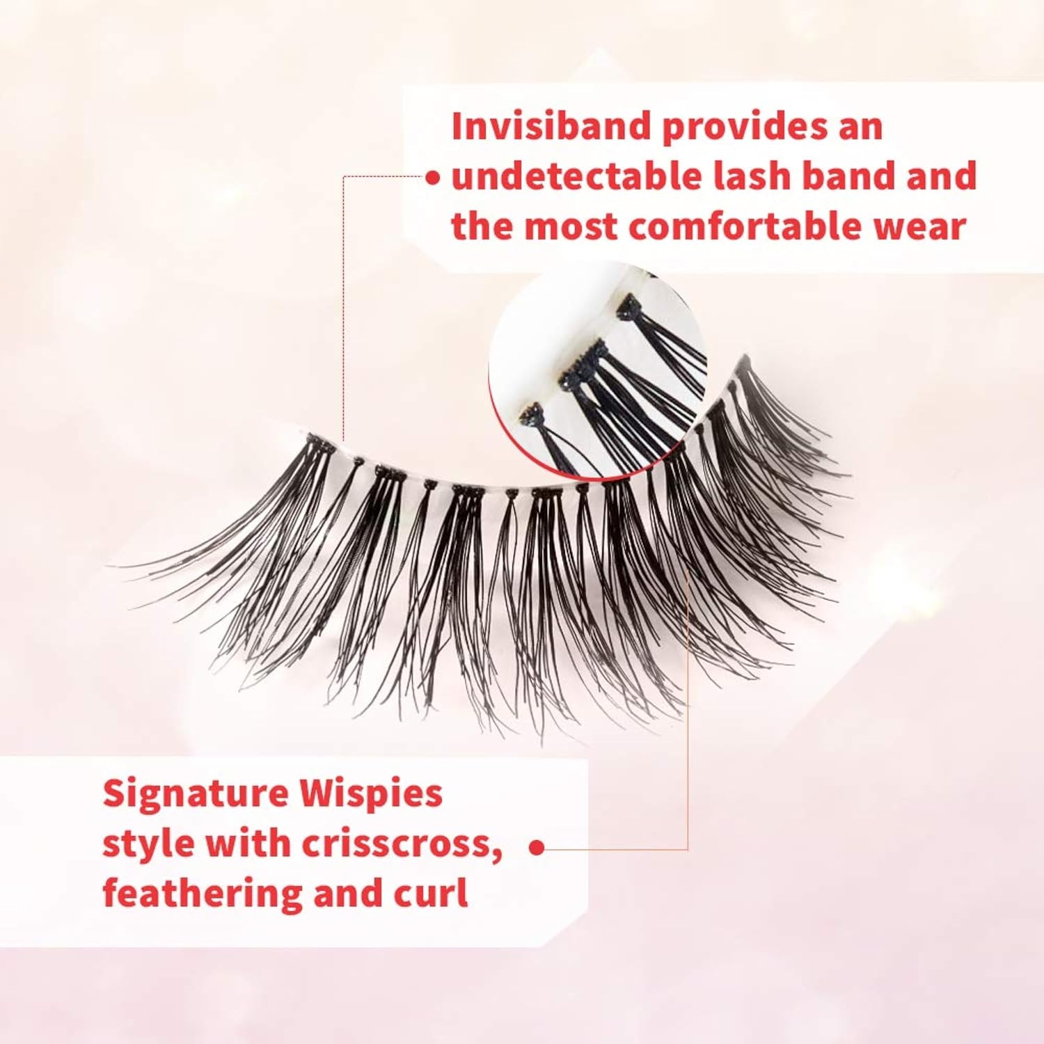 Detalle de Ardell Multipack Wispies 113 False Eyelashes – Medium Volume, Long Length (5 Pairs)