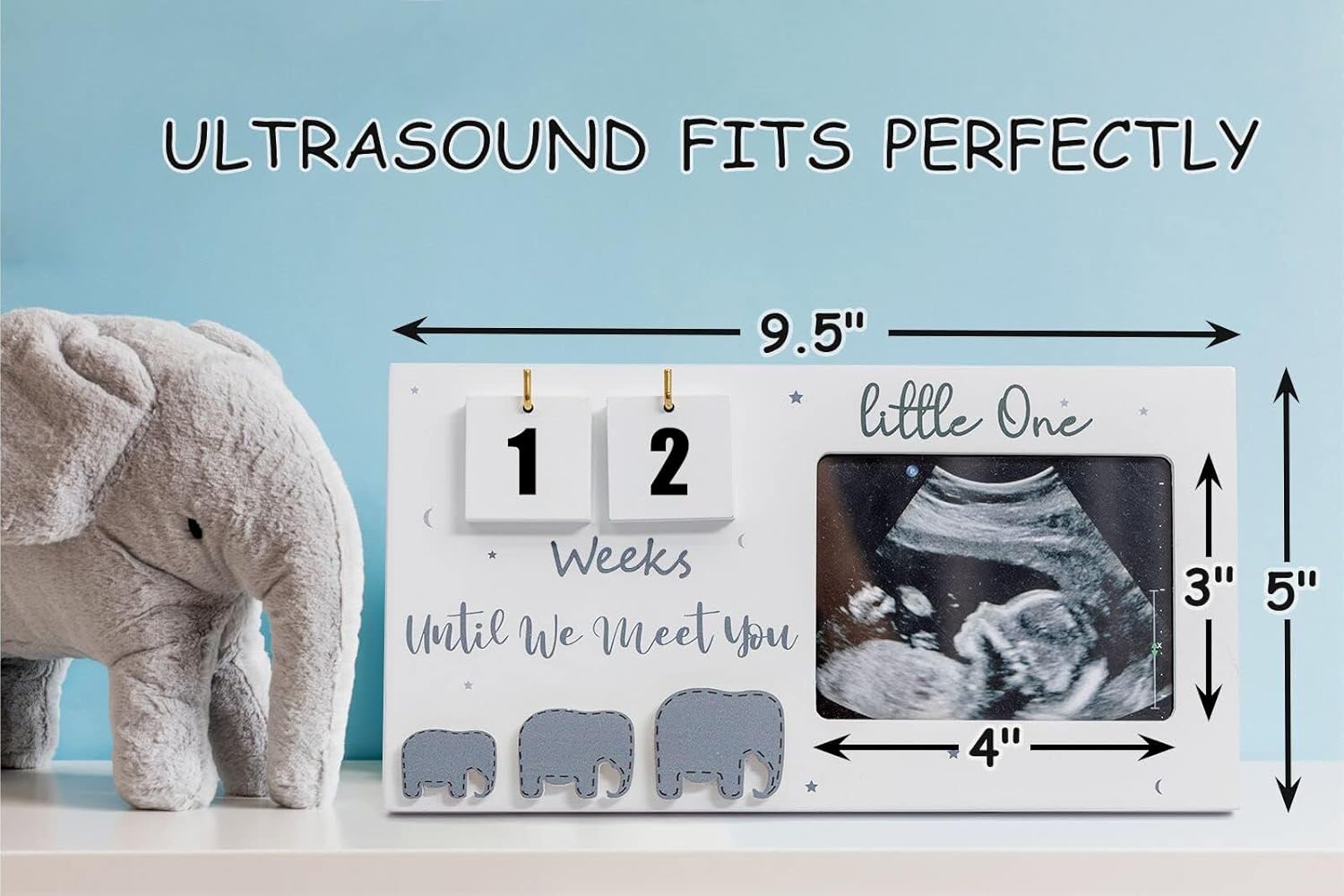 Thumbnail 1 de Johiux Baby First Scan Photo Frame Countdown Weeks