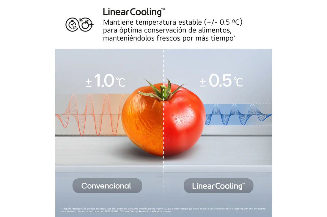 Thumbnail 1 de LG Serie 700 DoorCooling+ GBBS726CEV.OUTLET: frigorífico combi con 375 l y 2,03 m