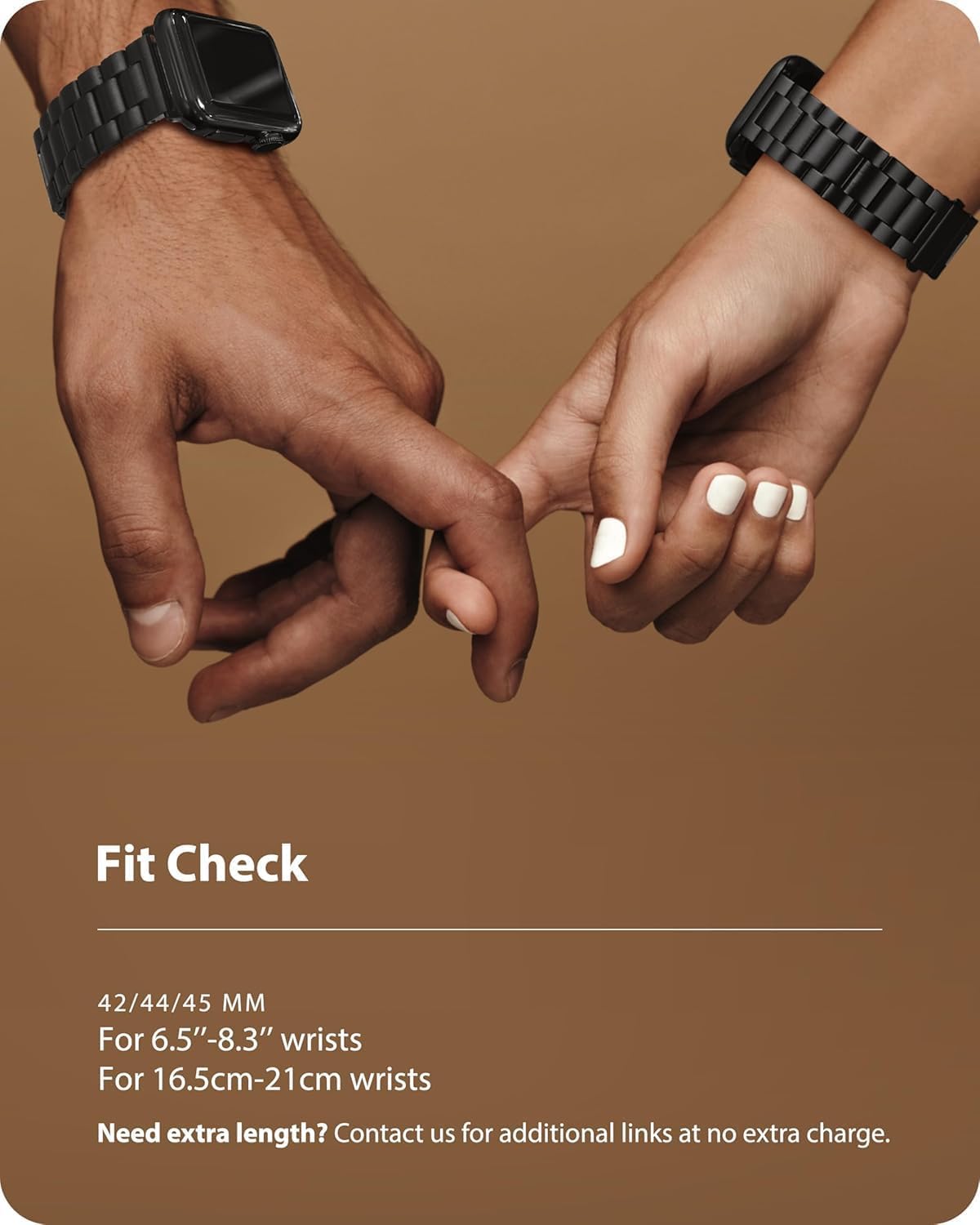 Thumbnail 4 de Fullmosa cinturino in acciaio inox per Apple Watch 40/41/42/44/45/46/49 mm, nero – compatibile con Ultra/SE/Serie