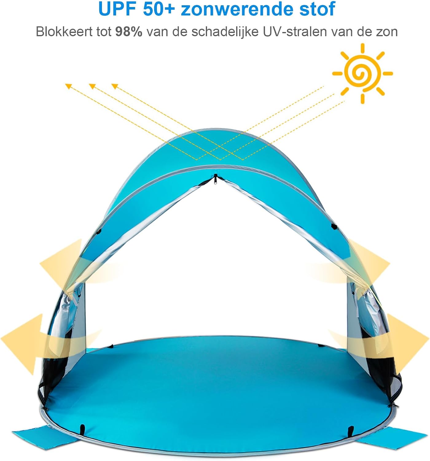 Thumbnail 3 de WolfWise WF-INS-B-1 strandtent, pop-up met UPF 50+ en meshventilatie