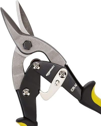 Detalle 2 de Amazon Basics Tijeras Corta Chapa Corte Recto: precisión para chapa, pladur y aluminio