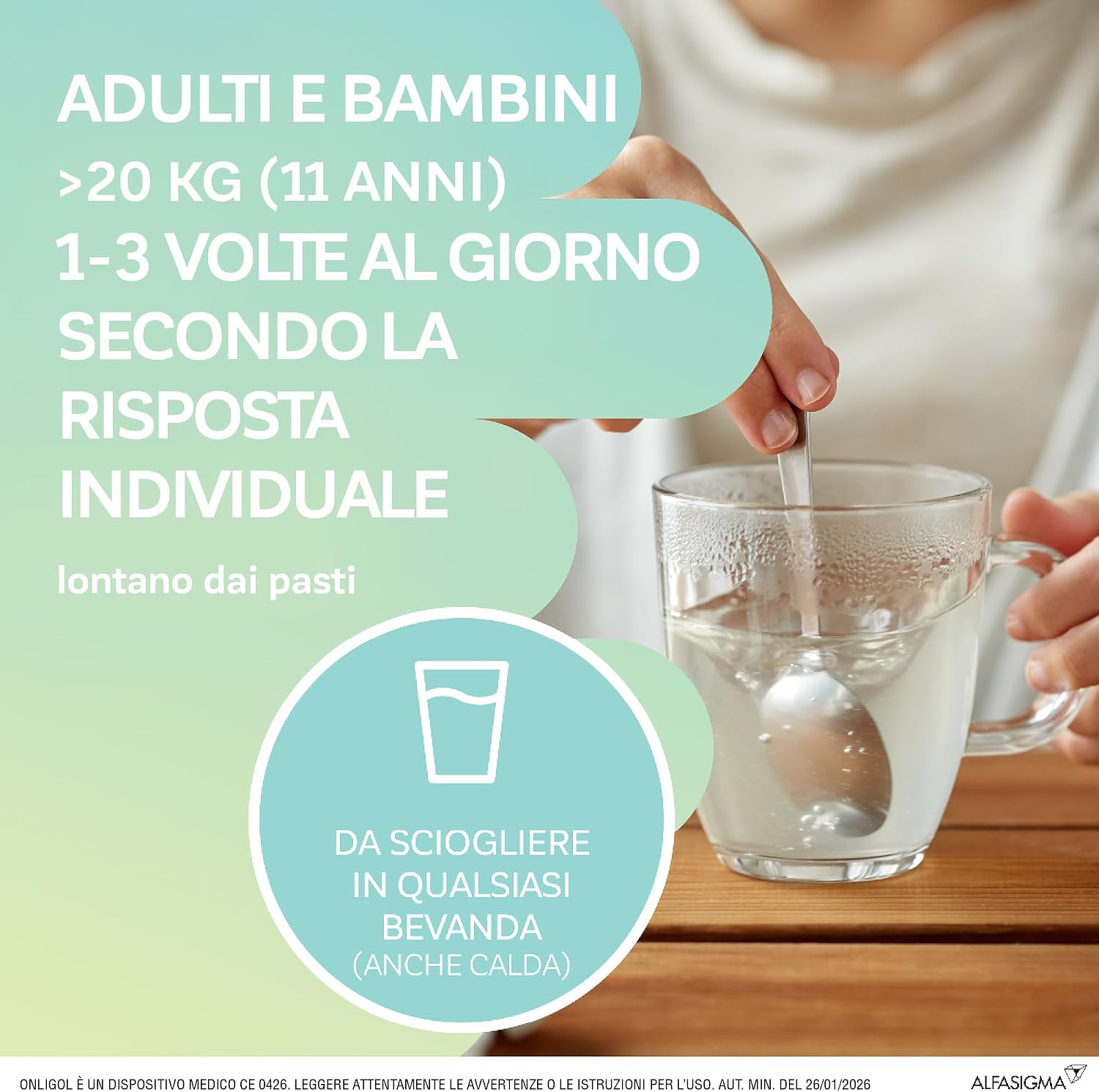 Thumbnail 4 de Onligol 400 g: lassativo in polvere a base di Macrogol 4000 per stitichezza cronica