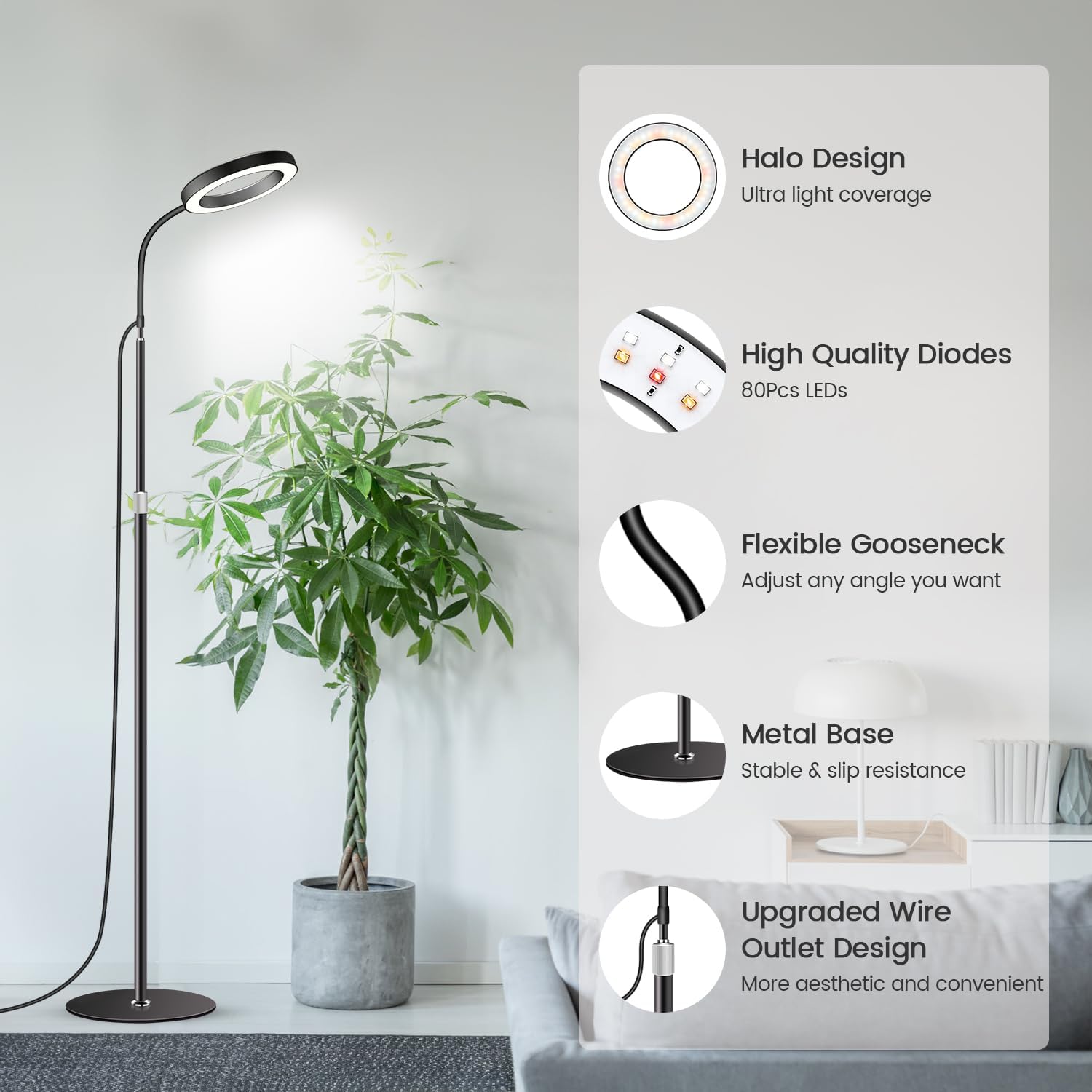 Thumbnail 5 de Garpsen Grow Lights 23–67" adjustable LED floor lamp 🌱