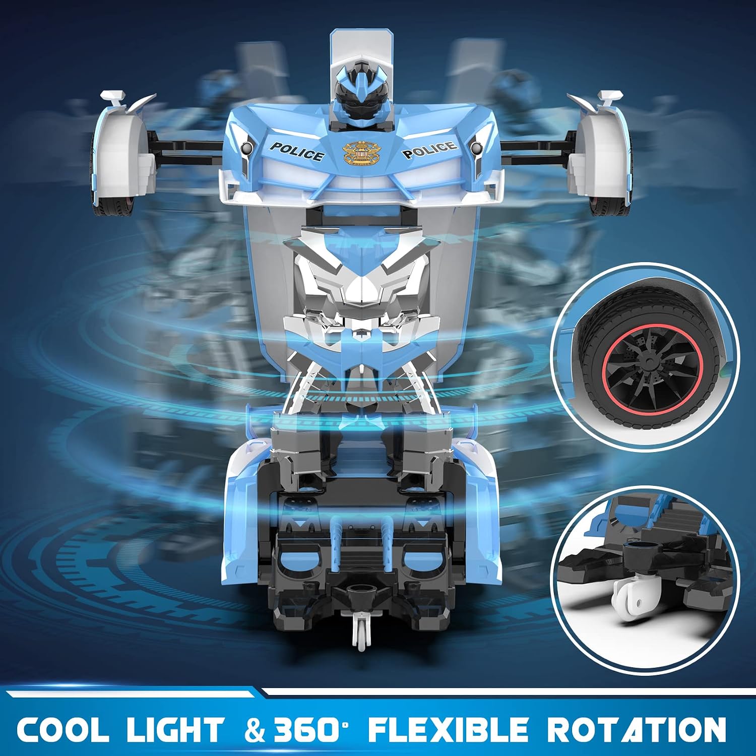 Thumbnail 2 de FDJ RC Cars Transforming Police Car 1:18