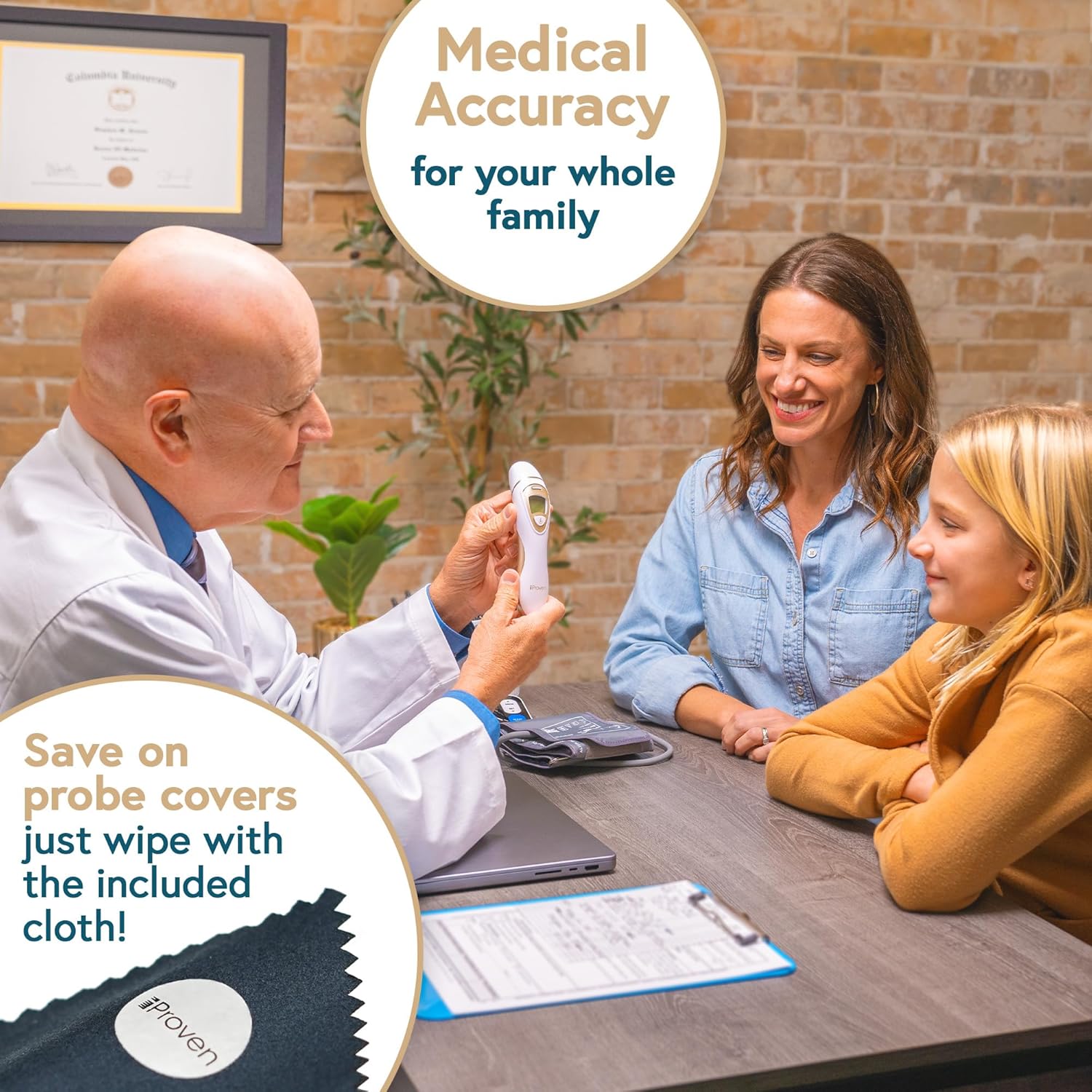 Thumbnail 4 de iProvèn Pro Series DMT-77 Ear Thermometer with Non-Touch Forehead Function