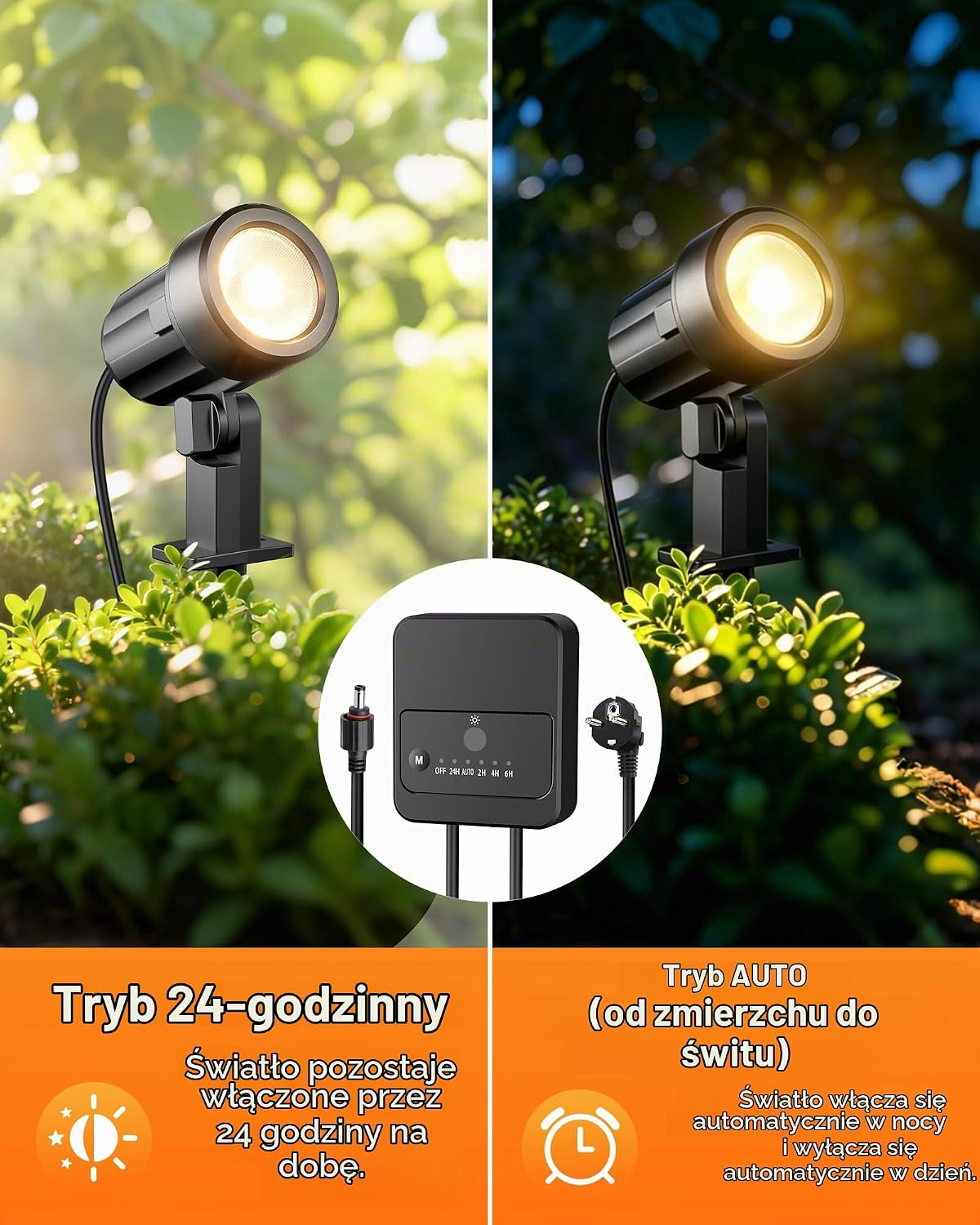Detalle de MEIKEE DSTA03 – zestaw reflektorów ogrodowych LED, 8 szt., IP66, ciepła biel